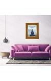 Lord Buddha Photo Frame 16x20 Inches-Brown Wooden Frame For Home, Office & Temple Decoration And Gifting (F6346)