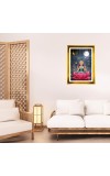Mata Lakhsmi Golden Photo Frame - 16x20 Inches | Elegant Wooden Frame For Home, Office & Temple Decoration | Spiritual Wall & Table Decor And Gift Item (F9734)