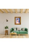 Jagadbandhu Sundar Prabhu Photo Frame 10x14 Inches-Brown Wooden Frame For Home, Office & Temple Decoration And Gifting (F6295)