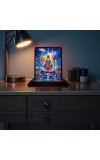 Car Desk/Table Top Lord Shiva Wooden Photo Stand 3x4 Inches, Compact & Stylish Spiritual Display For Car, Home & Office (Pack Of 1) (F14186)