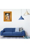 Yashoda And Baby Lord Krishna Photo Frame 12x16 Inches-Brown Wooden Frame For Home, Office & Temple Decoration And Gifting (F6475)