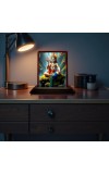 Car Desk/Table Top Lord Karthikeya Wooden Photo Stand 3x4 Inches, Compact & Stylish Spiritual Display For Car, Home & Office (Pack Of 1) (F14317)