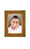Mirra Alfassa Photo Frame 10x14 Inches-Brown Wooden Frame For Home, Office & Temple Decoration And Gifting (F6368)