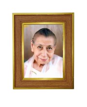 Mirra Alfassa Photo Frame 10x14 Inches-Brown Wooden Frame For Home, Office & Temple Decoration And Gifting (F6368)