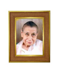 Mirra Alfassa Photo Frame 12x16 Inches-Brown Wooden Frame For Home, Office & Temple Decoration And Gifting (F6368)