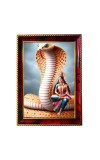 Naga Devi Photo Frame For Wall & Table | 7x9 Inch Golden Cherry Finish | Decorative Naga Devi Photo Frame For Home, Office & Pooja Room (F11564)