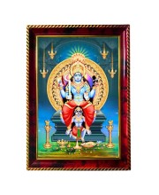 Goddess Bhadrakali. Photo Frame For Wall & Table | 7x9 Inch Golden Cherry Finish | Decorative Goddess Bhadrakali. Photo Frame For Home, Office & Pooja Room (F11568)