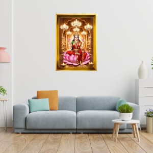 Mata Lakhsmi Golden Photo Frame - 12x16 Inches | Elegant Wooden Frame For Home, Office & Temple Decoration | Spiritual Wall & Table Decor And Gift Item (F9560) Mata Lakhsmi Golden Photo Frame - 12x16 Inches | Elegant Wooden Frame For Home, Office & Temple Decoration | Spiritual Wall & Table Decor And Gift Item (F9560)