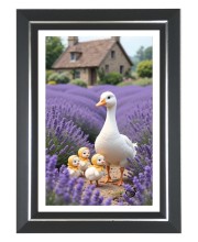 Duck And Her Chicks Photo Wall & Table Frame | 10x14 Inch Black Designer | Perfect For Gifting & Home Decor (F9648)