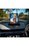 Car Desk/Table Top Lord Ganesha Wooden Photo Stand 3x4 Inches, Compact & Stylish Spiritual Display For Car, Home & Office (Pack Of 1) (F14353)