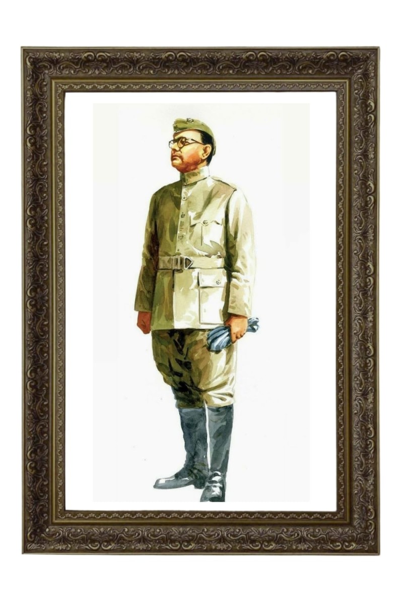 Netaji Subhash Chandra Bose Big Photo Frame - 20x28 Inches For Home,Temple & Office Decoration (F10639)
