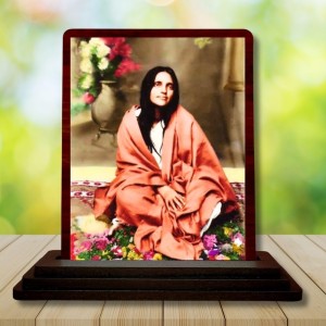 Car Desk/Table Top Anandamayi Wooden Photo Stand 3x4 Inches, Compact & Stylish Spiritual Display For Car, Home & Office (Pack Of 1) (F14476) Car Desk/Table Top Anandamayi Wooden Photo Stand 3x4 Inches, Compact & Stylish Spiritual Display For Car, Home & Office (Pack Of 1) (F14476)