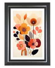 Flower Scenery For Home Photo Wall & Table Frame | 10x14 Inch Black Designer | Perfect For Gifting & Home Decor (F9594)
