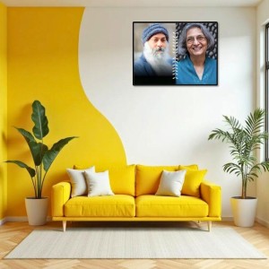 Acharya Rajneesh (Oshoo) &Maa Anand Sheela Laminated Photo - 7x9 Inches, Divine Blessings For Home & Office And Temple Decoration (F16175)