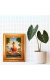 Goddess Laxmi Golden Designer Photo Frame | 12x16 Inch Religious Wall Hanging Frame For Home, Office Decoration and Spiritual Gift Item (M4)