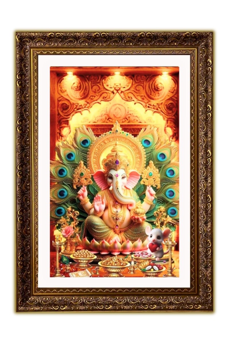 Vertical16X24 Inches Frame Big Photo Frame - 20x28 Inches For Home,Temple & Office Decoration (F10902)