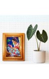 Yashoda Baby Krishna Golden Designer Photo Frame | 14x18 Inch Religious Wall Hanging Frame For Home & Office Decoration | Hindu Deity Spiritual Gift Item