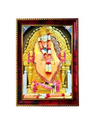 Lord Sai Baba Photo Frame For Wall & Table | 7x9 Inch Golden Cherry Finish | Decorative Lord Sai Baba Photo Frame For Home, Office & Pooja Room (F11714)