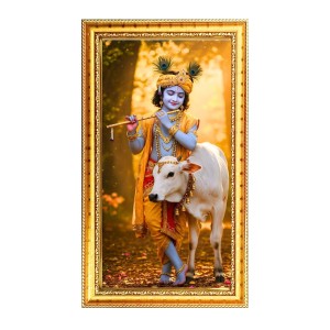 Little Krishna Digital Golden Color Photo Frame | Hindu Religious Wall Decor | 10x17 Inches - Inspirational Wall Art For Office, Home Decor - Ideal Spiritual Gift (F10282) Little Krishna Digital Golden Color Photo Frame | Hindu Religious Wall Decor | 10x17 Inches - Inspirational Wall Art For Office, Home Decor - Ideal Spiritual Gift (F10282)