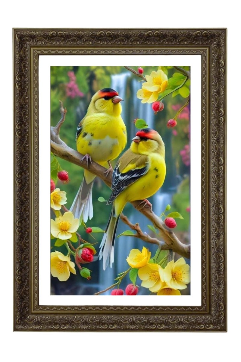 European Goldfinch (Carduelis Carduelis) Big Photo Frame - 20x28 Inches For Home,Temple & Office Decoration (F10694)