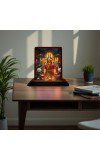 Car Desk/Table Top Goddess Lakshmi Wooden Photo Stand 3x4 Inches, Compact & Stylish Spiritual Display For Car, Home & Office (Pack Of 1) (F14377)