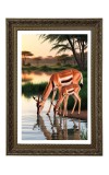 Gazelle Big Photo Frame - 20x28 Inches For Home,Temple & Office Decoration (F11051)
