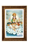 Devi Saraswati Big Photo Frame - 20x28 Inches For Home,Temple & Office Decoration (F11279)