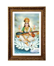 Devi Saraswati Big Photo Frame - 20x28 Inches For Home,Temple & Office Decoration (F11279)
