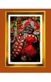 Divine Krishna Golden Photo Frame - 16x20 Inches | Elegant Wooden Frame For Home, Office & Temple Decoration | Spiritual Wall & Table Decor And Gift Item (F9833)