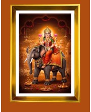 MataLakhsmi Golden Photo Frame - 10x14 Inches | Elegant Wooden Frame For Home, Office & Temple Decoration | Spiritual Wall & Table Decor And Gift Item (F9760)