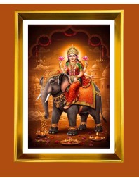 MaaLakhsmi Golden Photo Frame - 10x14 Inches | Elegant Wooden Frame For Home, Office & Temple Decoration | Spiritual Wall & Table Decor and Gift Item