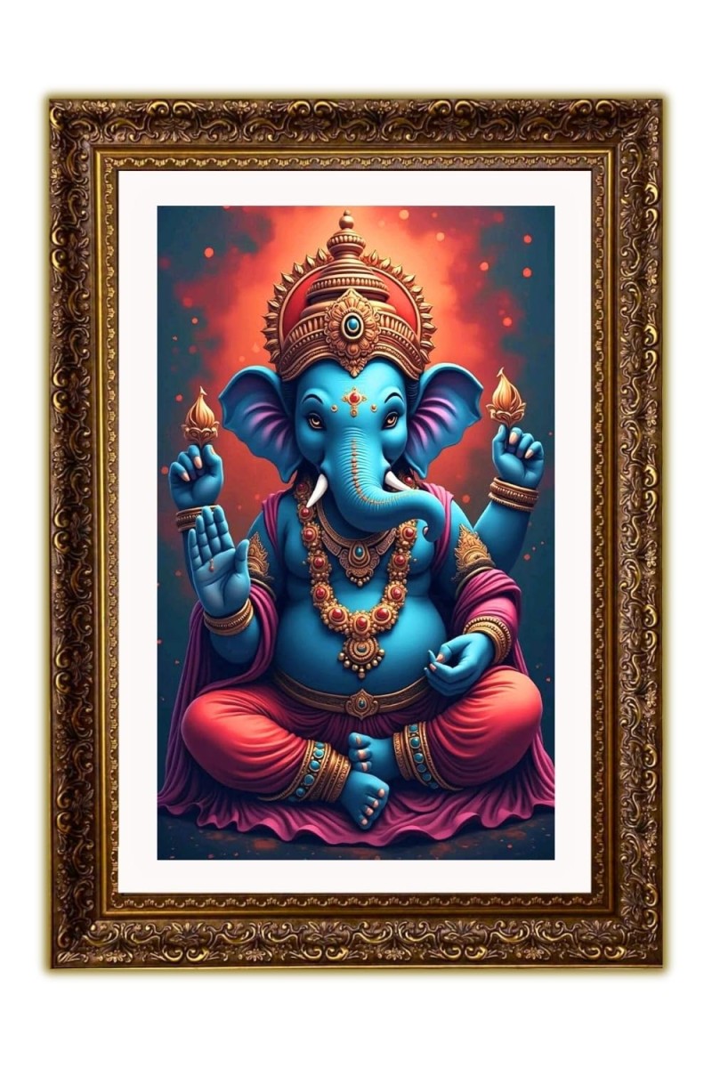 Vertical16X24 Inches Frame Big Photo Frame - 20x28 Inches For Home,Temple & Office Decoration (F10904)