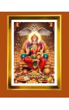 Mata Lakhsmi Golden Photo Frame - 16x20 Inches | Elegant Wooden Frame For Home, Office & Temple Decoration | Spiritual Wall & Table Decor And Gift Item (F9761)