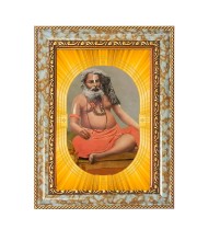 Sri Sri Sadguru Mahima Spiritual Guru Digital Photo In Designer Frame, Size 10x16 Inch | Hindu Religious Picture For Home Temple, Office & Gift | Wall Art & Pooja Decor (F10495)