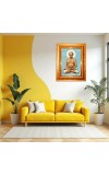 Lahiri Mahasaya Golden Designer Photo Frame | 10x14 Inch Religious Wall Hanging Frame For Home & Office Decoration | Hindu Deity Spiritual Gift Item