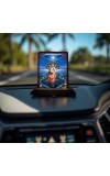 Car Desk/Table Top Lord Krishna Wooden Photo Stand 3x4 Inches, Compact & Stylish Spiritual Display For Car, Home & Office (Pack Of 1) (F14301)