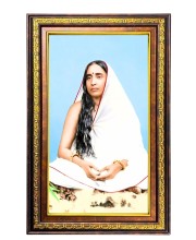 Sarada Devi Digital Golden Balck Color Photo Frame | Hindu Religious Wall Decor | 10x16 Inches - Inspirational Wall Art For Office, Home Decor - Ideal Spiritual Gift (F16635)