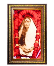 Sarada Devi Digital Golden Balck Color Photo Frame | Hindu Religious Wall Decor | 10x16 Inches - Inspirational Wall Art For Office, Home Decor - Ideal Spiritual Gift (F16726)