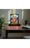 Car Desk/Table Top Lord Ram Siya Wooden Photo Stand â€“ 3x4 Inches, Compact & Stylish Spiritual Display For Car, Home & Office (Pack Of 1) (F15137)