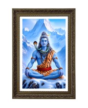 Lord Mhadev Big Photo Frame - 20x28 Inches For Home,Temple & Office Decoration (F11053)