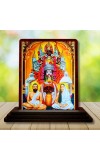 Car Desk/Table Top Goddess Maa Kali Wooden Photo Stand 3x4 Inches, Compact & Stylish Spiritual Display For Car, Home & Office (Pack Of 1) (F14177)