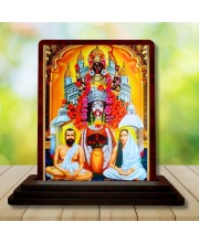 Car Desk/Table Top Goddess Maa Kali Wooden Photo Stand 3x4 Inches, Compact & Stylish Spiritual Display For Car, Home & Office (Pack Of 1) (F14177)