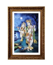 Divine Radha Krishna Big Photo Frame - 20x28 Inches For Home,Temple & Office Decoration (F11276)