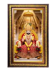 KhatuShyam Digital Golden Balck Color Photo Frame | Hindu Religious Wall Decor | 10x16 Inches - Inspirational Wall Art For Office, Home Decor - Ideal Spiritual Gift (F16677)