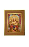 Lord Bajrang Bali Photo Frame 10x14 Inches-Brown Wooden Frame For Home, Office & Temple Decoration And Gifting (F6388)