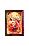 Lord Hanuman Photo Frame For Wall & Table | 7x9 Inch Golden Cherry Finish | Decorative Lord Hanuman Photo Frame For Home, Office & Pooja Room (F11780)