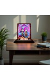 Car Desk/Table Top Lord Radha Krishna Wooden Photo Stand â€“ 3x4 Inches, Compact & Stylish Spiritual Display For Car, Home & Office (Pack Of 1) (F15121)