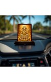 Car Desk/Table Top Lord Ganesha Wooden Photo Stand 3x4 Inches, Compact & Stylish Spiritual Display For Car, Home & Office (Pack Of 1) (F14171)