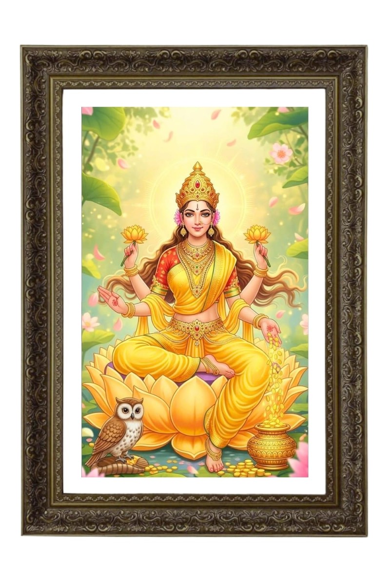 Maa Lakhsmi Big Photo Frame - 20x28 Inches For Home,Temple & Office Decoration (F10747)