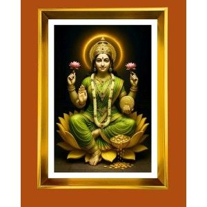 Mata Lakshmi Golden Photo Frame - 12x16 Inches | Elegant Wooden Frame For Home, Office & Temple Decoration | Spiritual Wall & Table Decor And Gift Item (F9858) Mata Lakshmi Golden Photo Frame - 12x16 Inches | Elegant Wooden Frame For Home, Office & Temple Decoration | Spiritual Wall & Table Decor And Gift Item (F9858)